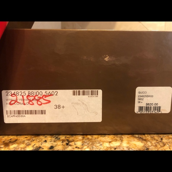 Gucci Vitello Vernice soft new corallo size 38 - Picture 7 of 7